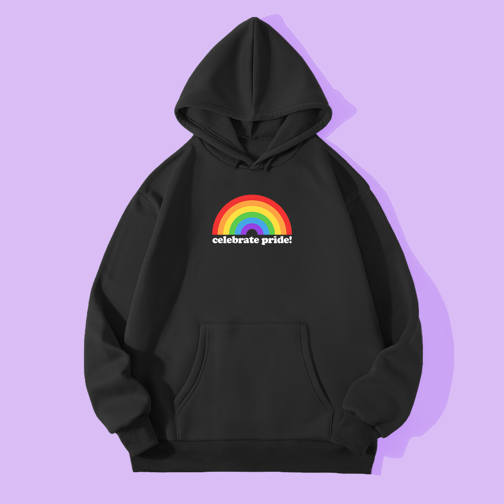 Inclusive LGBTQIA+ Rainbow Hoodie Plus Size