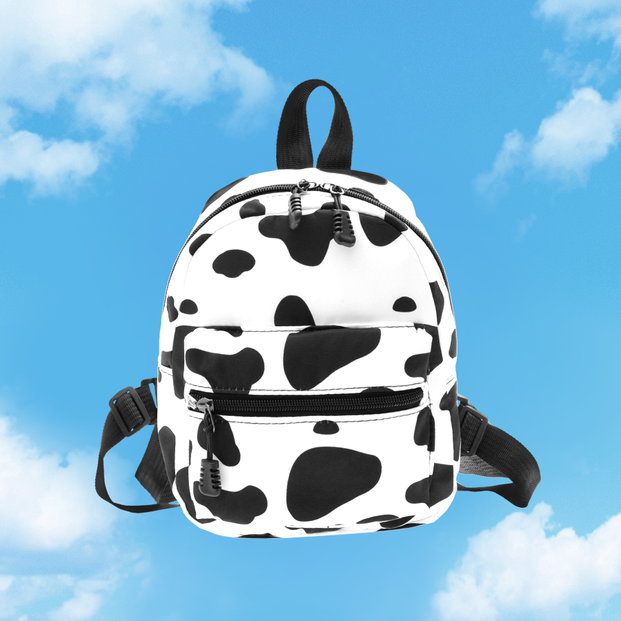 Mini Backpack Cow Print Y2K Aesthetic