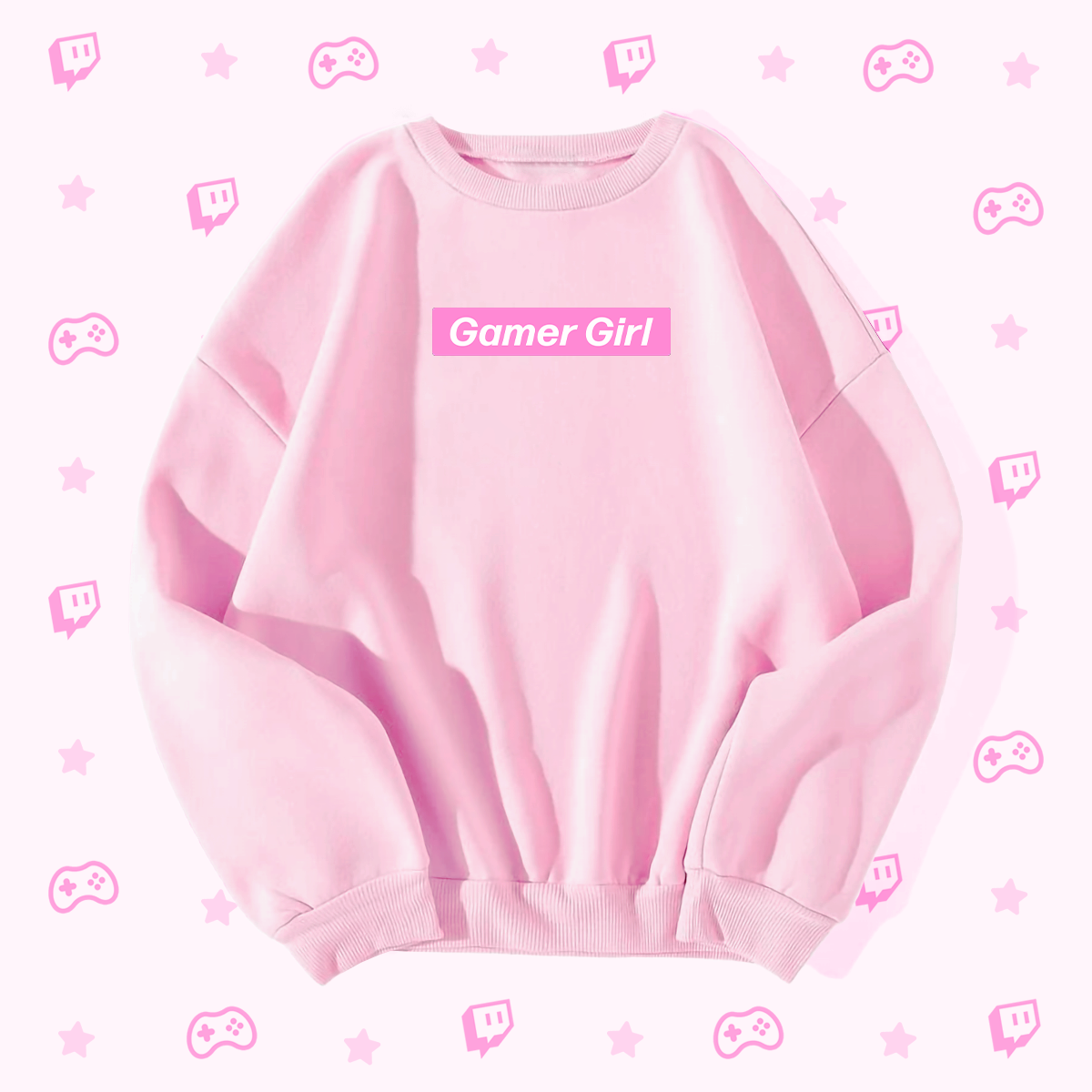 Gamer Girl Pink Box Logo Sweatshirt