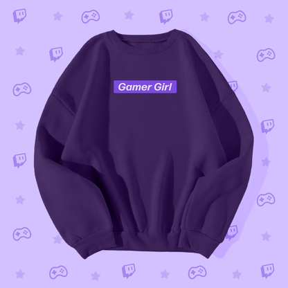 Gamer Girl Purple Box Logo Sweatshirt