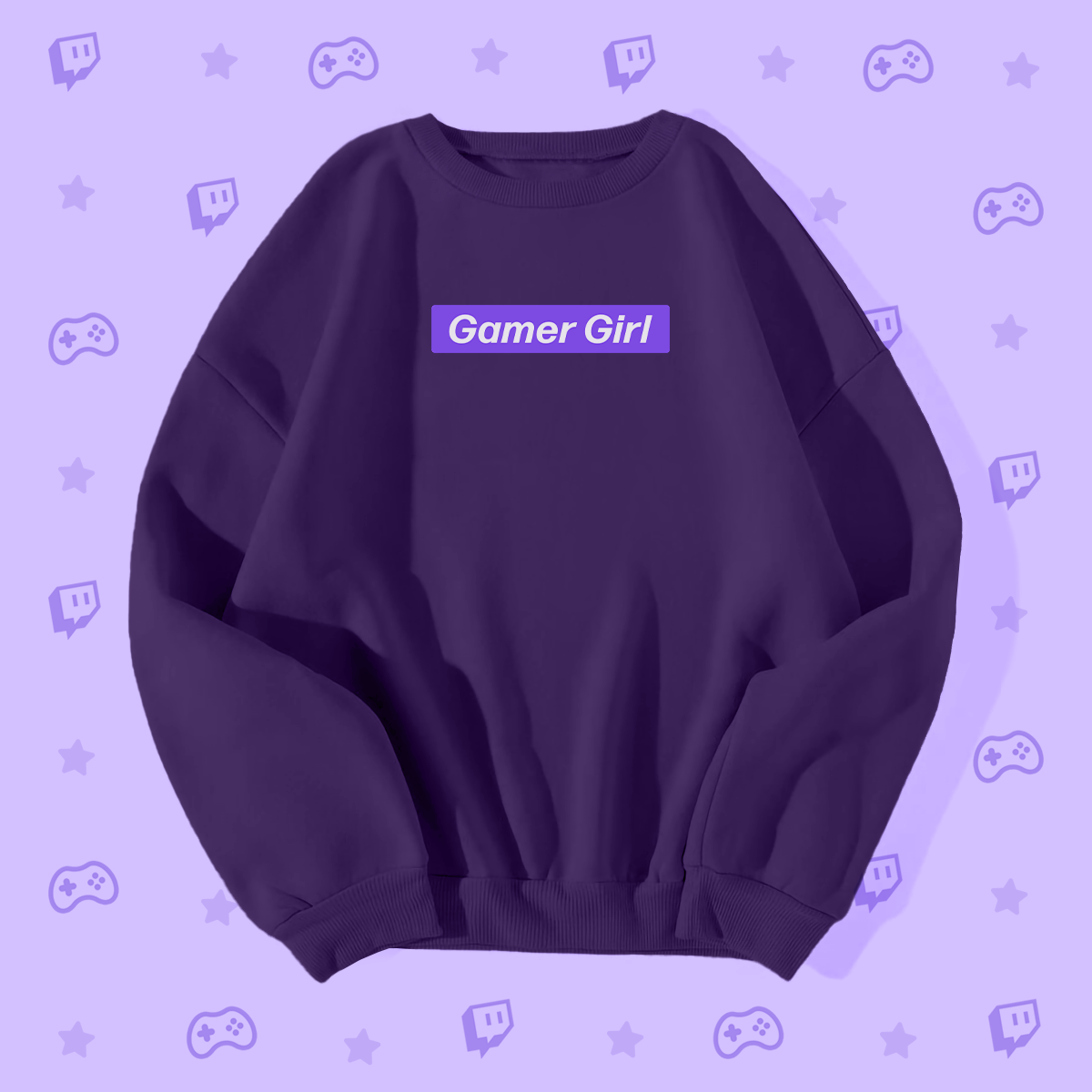 Gamer Girl Purple Box Logo Sweatshirt