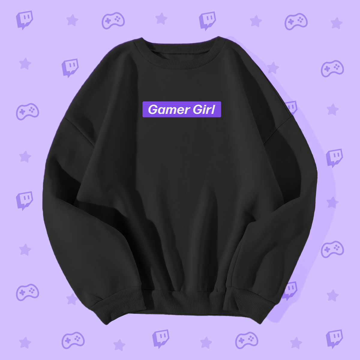 Gamer Girl Purple Box Logo Sweatshirt