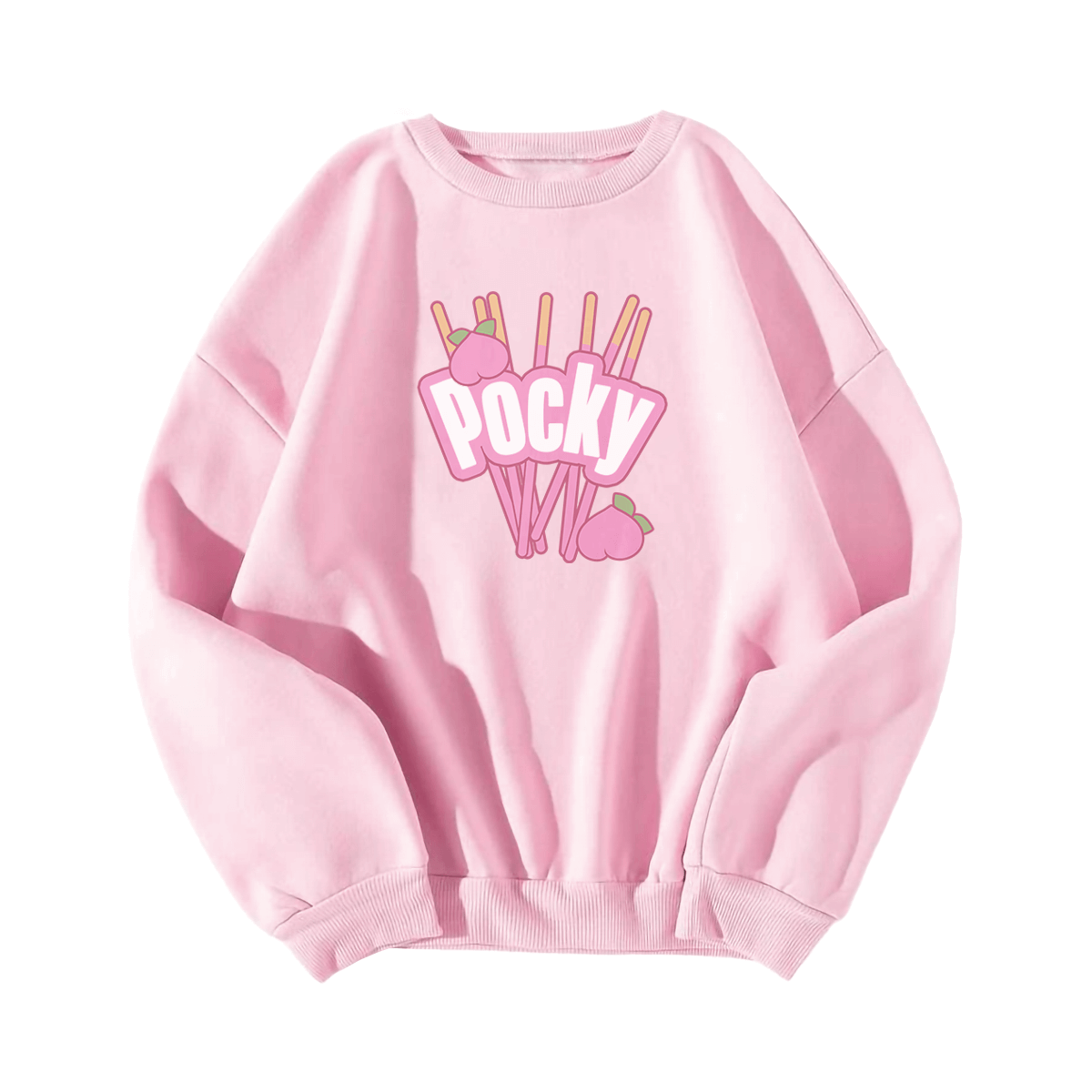 Pocky Kawaii Sweatshirt Pink Aesthetic Clothes for Women & Girls