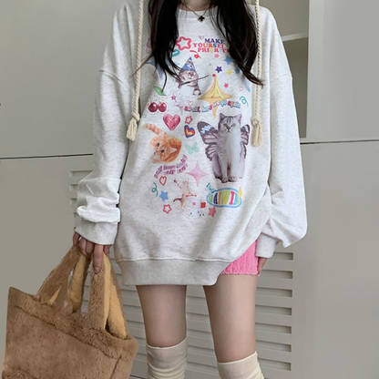 Cute Meme Cats Sweatshirt