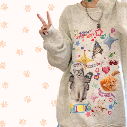 Cute Meme Cats Sweatshirt