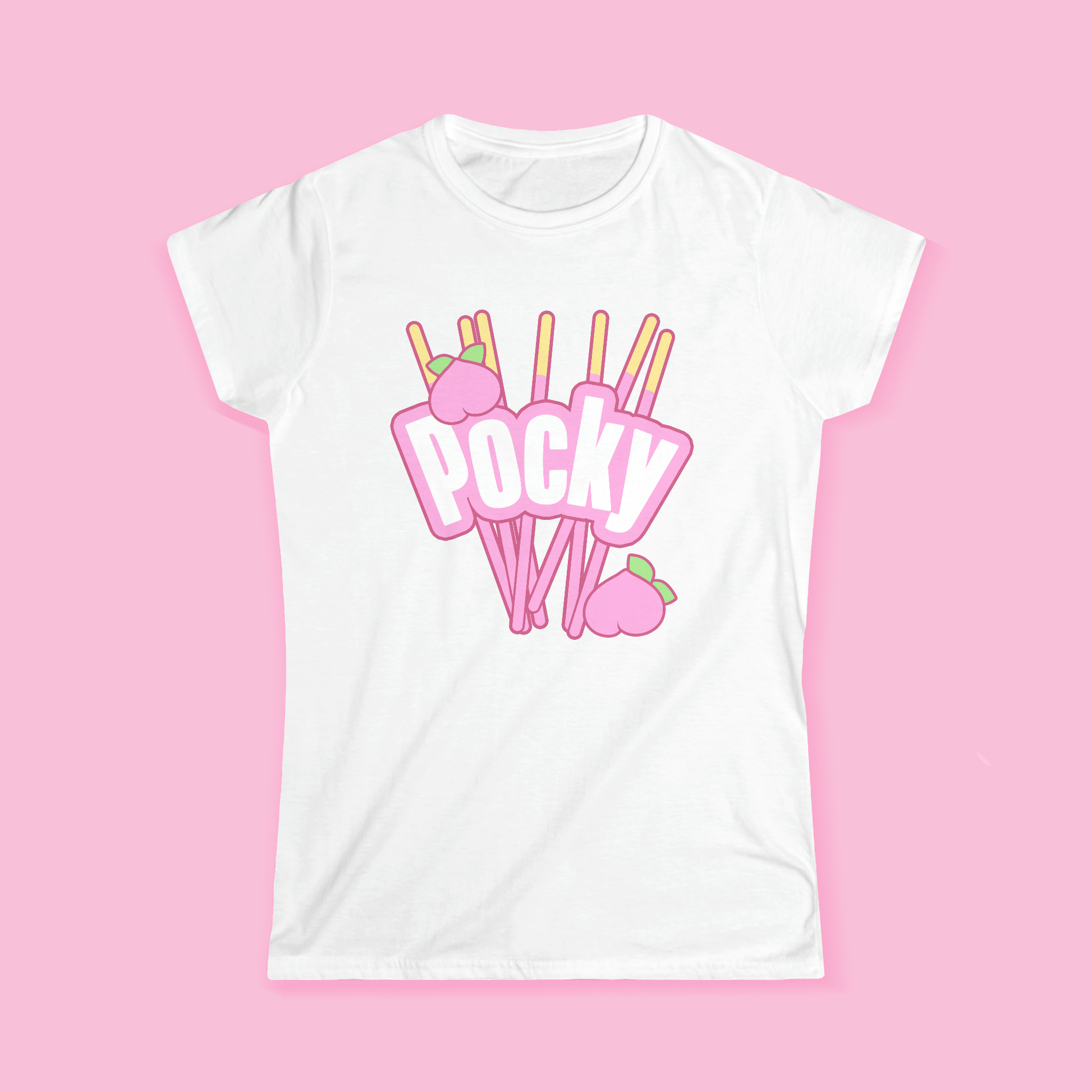 Pocky T-Shirt Pink Peach - Aesthetic Clothes for Women
