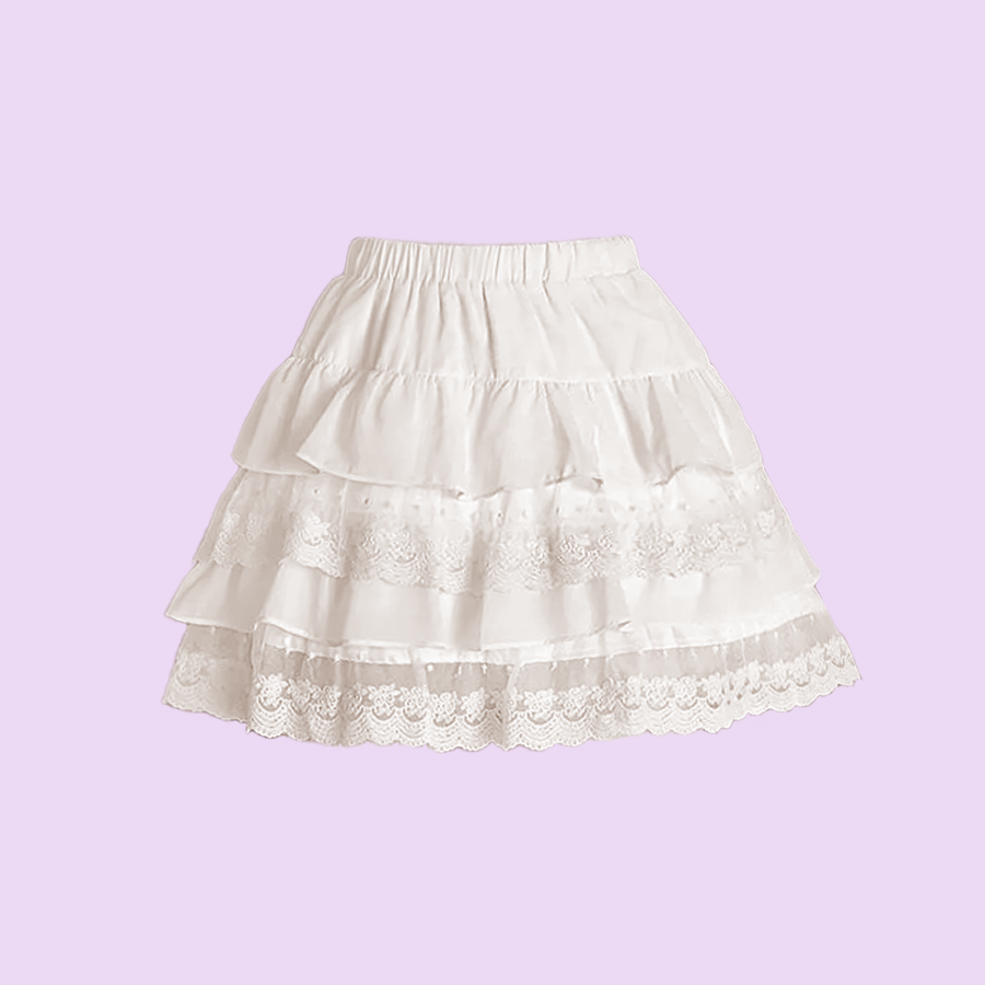 Vintage Dollette White Skirt