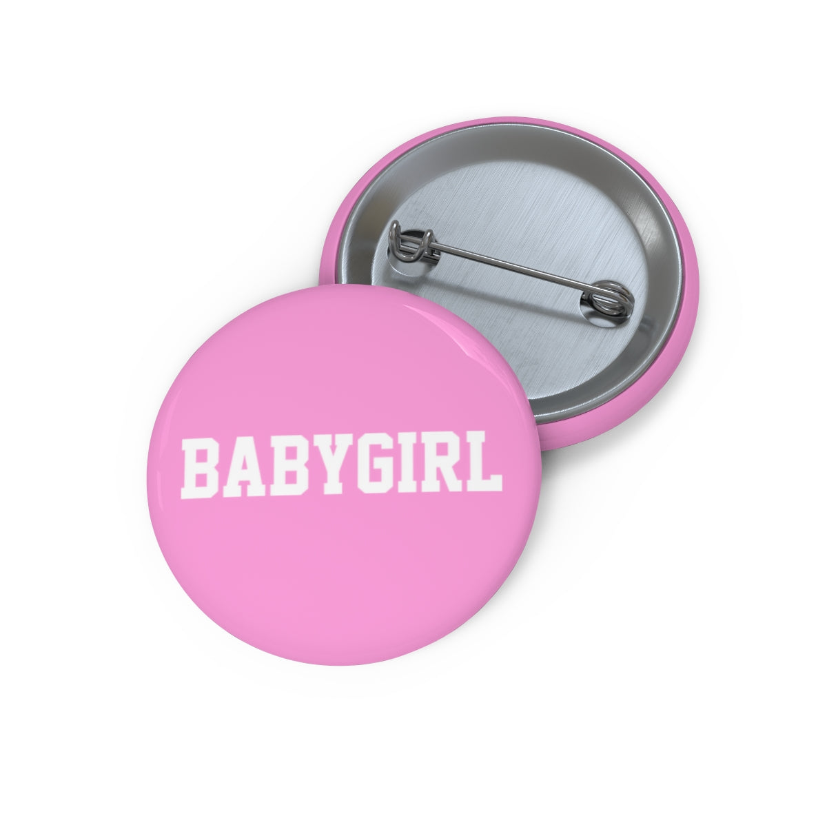 College Baby Girl Pin Button