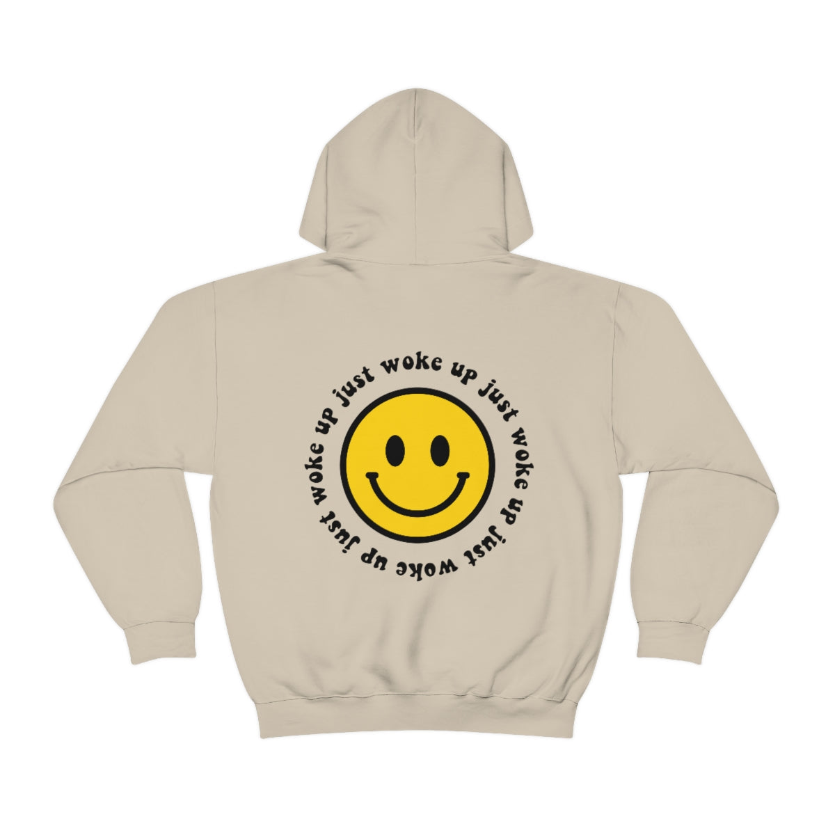 Y2K Smiley Just Woke Up Hoodie Sweatshirt