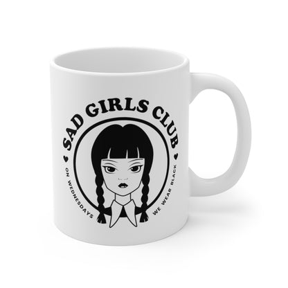 Wednesday Addams Sad Girls Club Coffee Mug