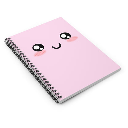 Kawaii Pastel Cutie Face Spiral Notebook