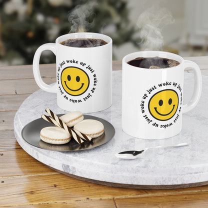 Smiley Just Woke Up Coffee Mug Aesthetic Tea & Coffee Mugs Collection –  Aesthetics Boutique