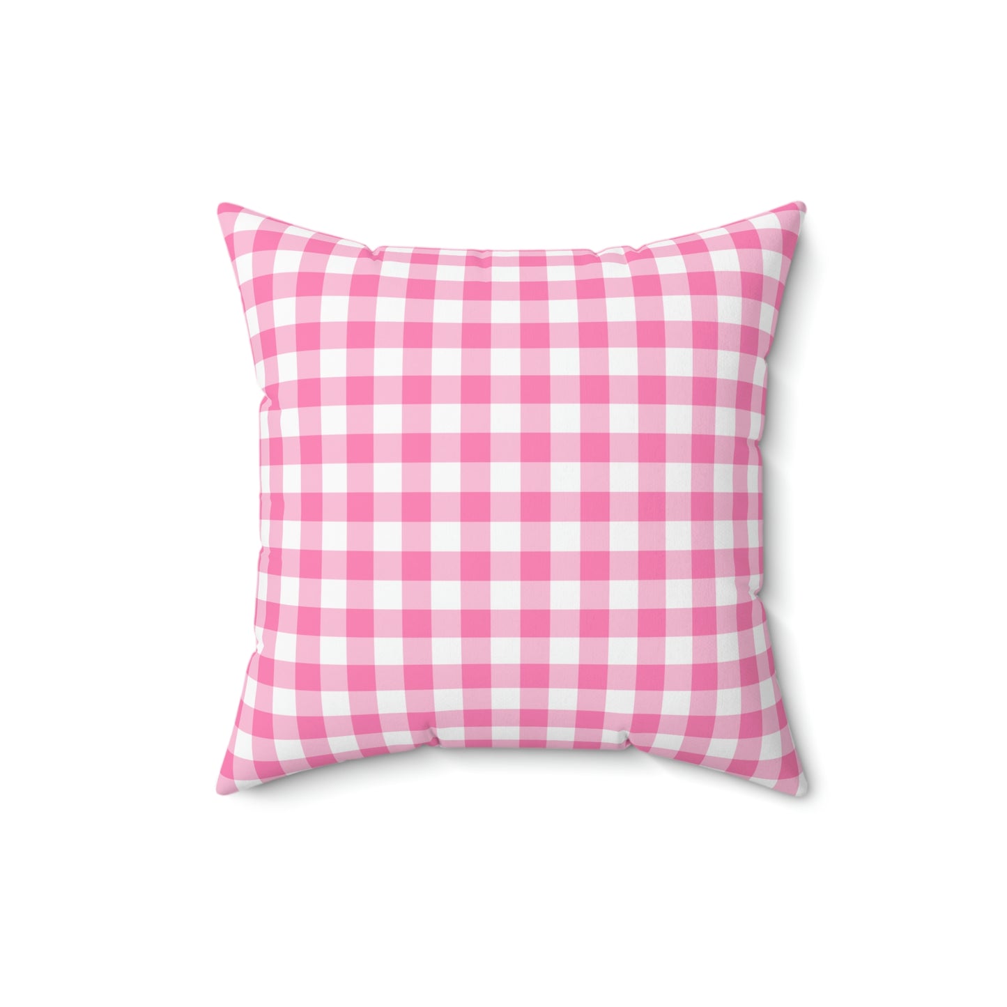 Kawaii Romantic Gingham Pink Pillow