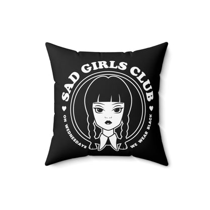 Wednesday Addams Sad Girls Club Pillow