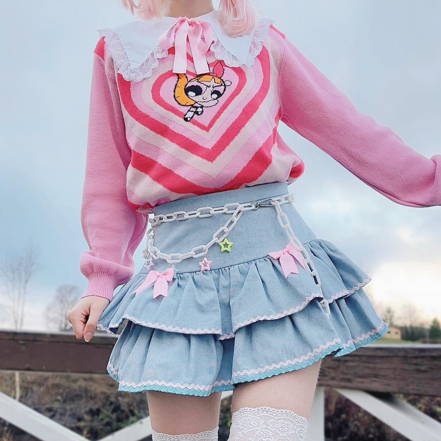 Dollette Kawaii Denim Mini Skirt