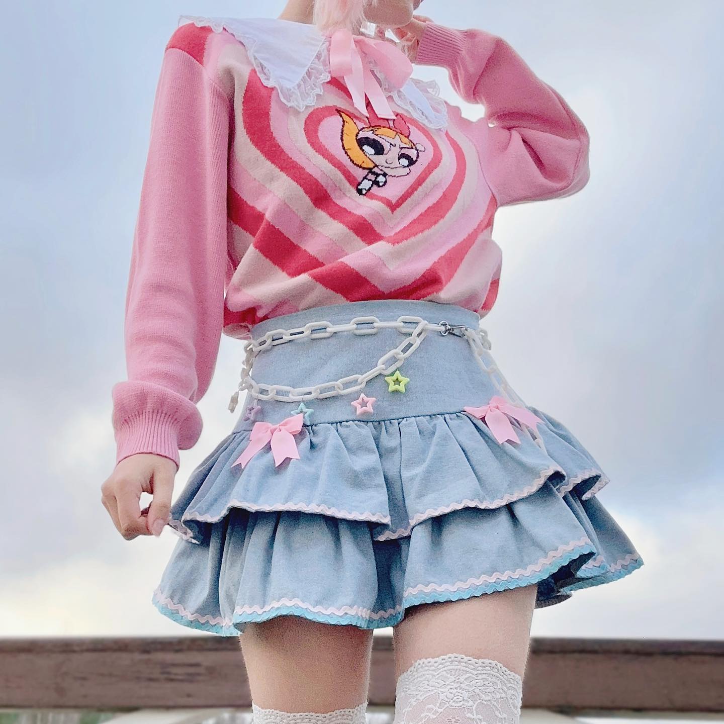 Dollette Kawaii Denim Mini Skirt