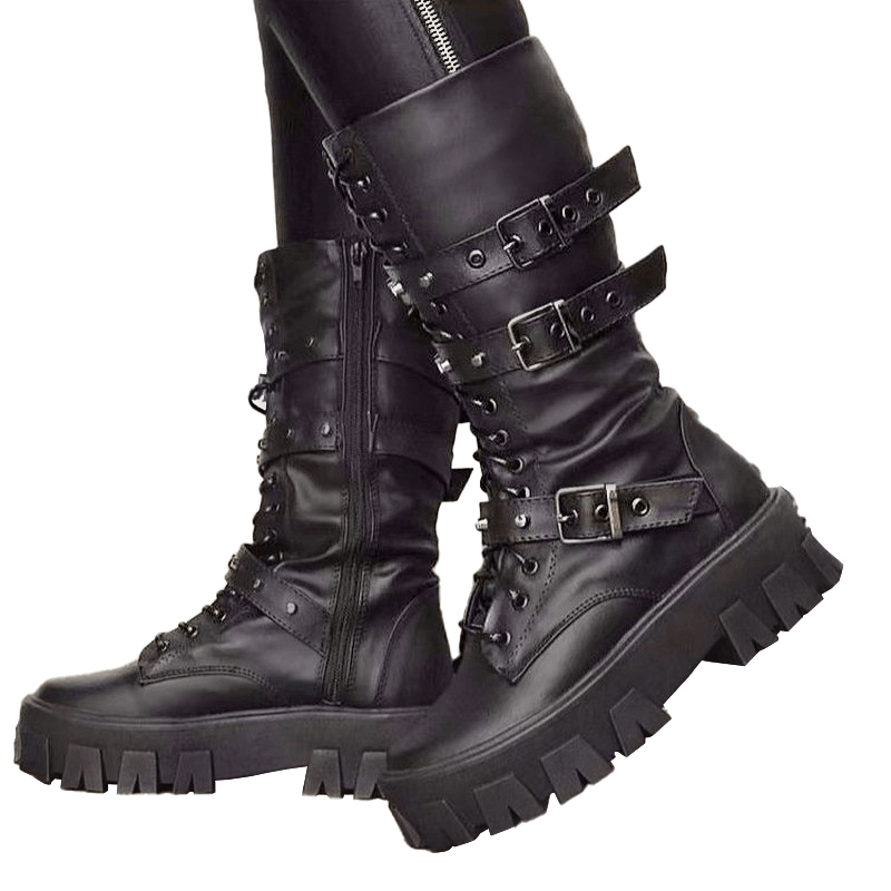 Egirl Goth Cyber Punk Zipper Boots