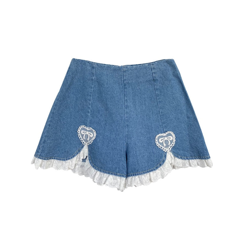 Dollette Romantic Denim Shorts