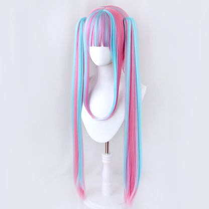 Duotone Pastel Goth Cosplay Wig Blue Pink