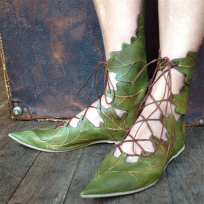 Fairycore Elf Lace Up Shoes