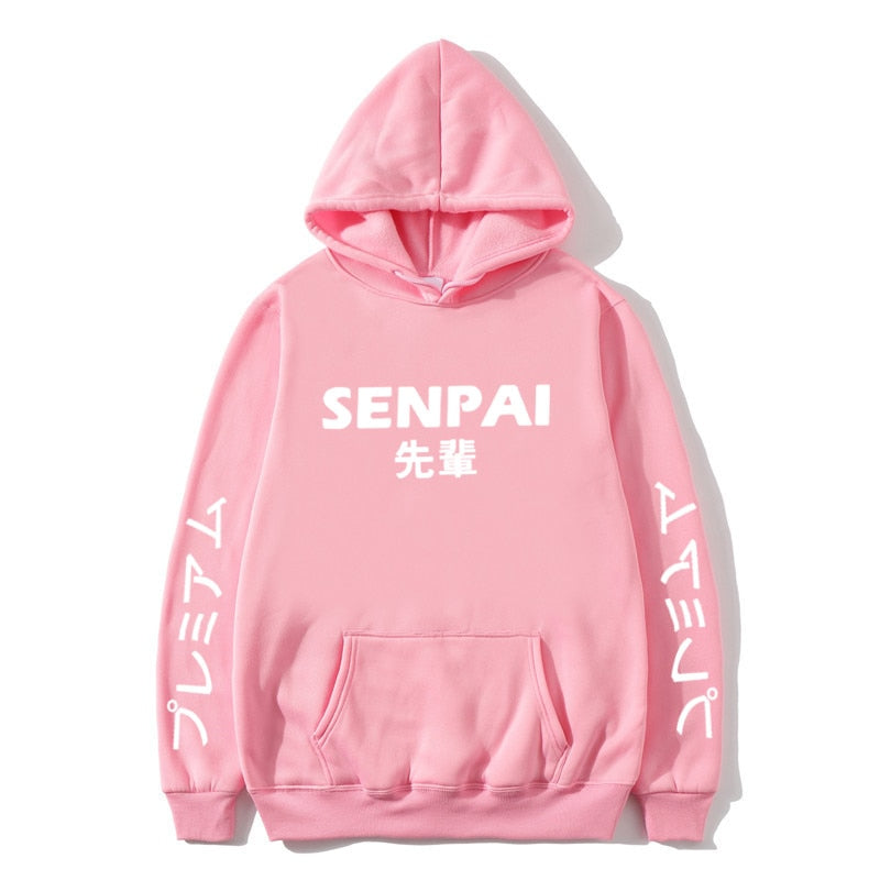 Anime Senpai Pink Hoodie