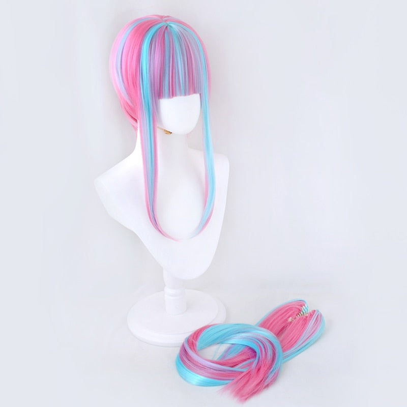 Duotone Pastel Goth Cosplay Wig Blue Pink