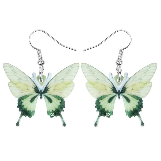 Fairycore Green Butterfly Earrings