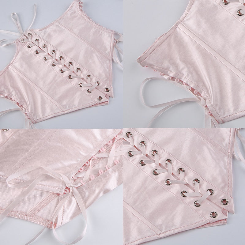 Coquette Pink Corset Mini Dress Set