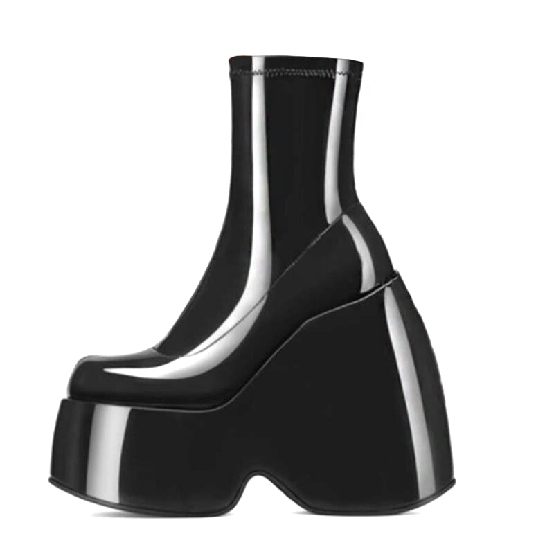 Bratz Style Low Boots Shiny Black