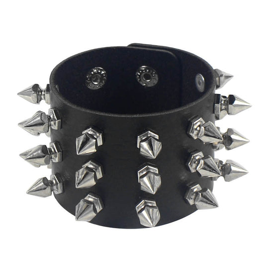 Gothic Spikes Bracelet Black