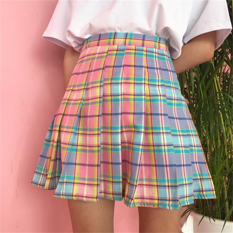 Electric Plaid Skirt (17 Colors)  Japan fashion, Kawaii skirt, Plaid mini  skirt