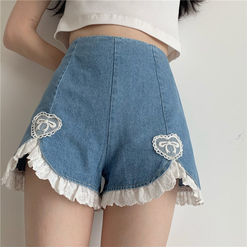 Dollette Romantic Denim Shorts