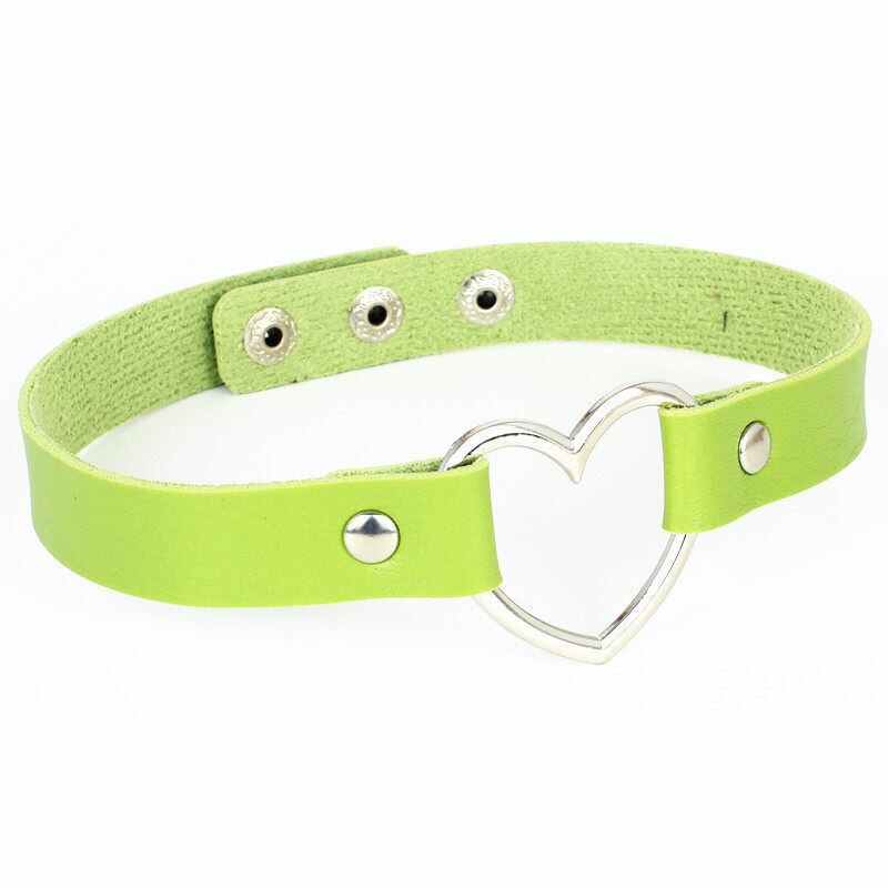 Green Heart Choker Necklace