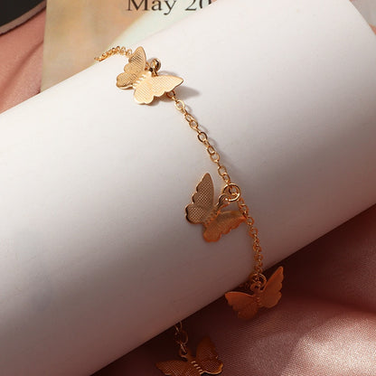 Soft Girl Aesthetic Gold Butterfly Bracelet