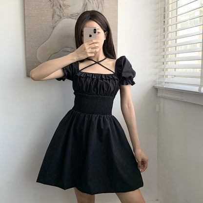 Simple Lovely Gothic Mini Dress