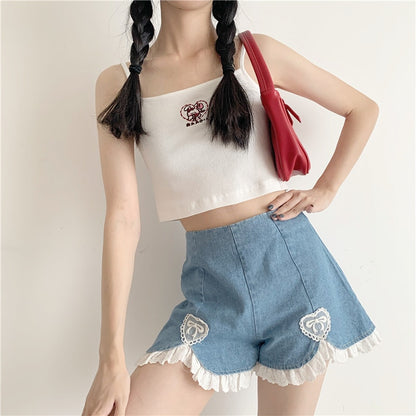 Dollette Romantic Denim Shorts