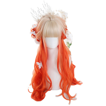 Ombre Cosplay Wig Long Wavy with Bangs