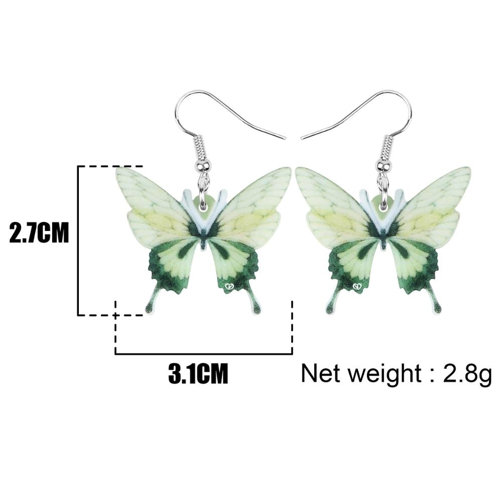 Fairycore Green Butterfly Earrings