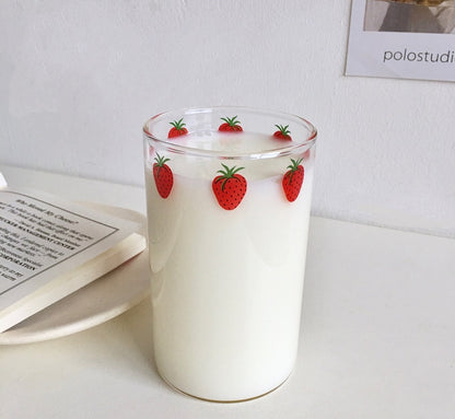 🍓 Nana Strawberry Glass with Straw