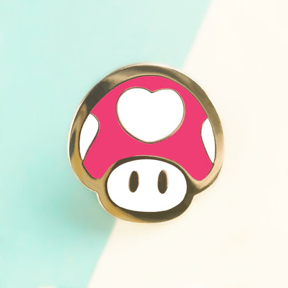 Kawaii Super Mario Mushroom Enamel Pin