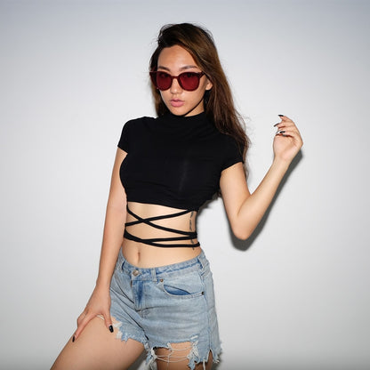 Crop Top T-Shirt Black