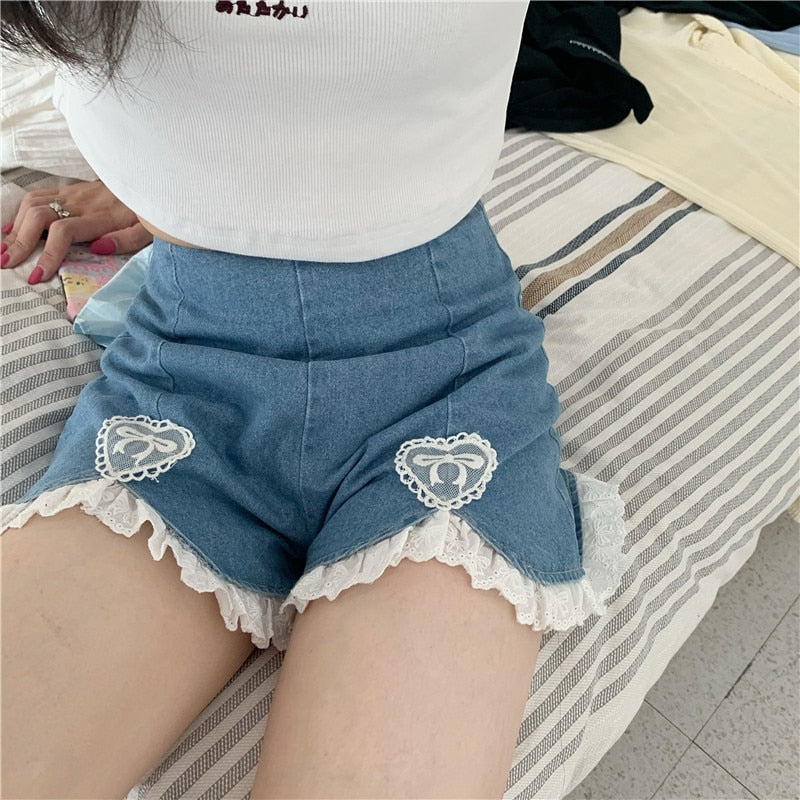 Dollette Romantic Denim Shorts