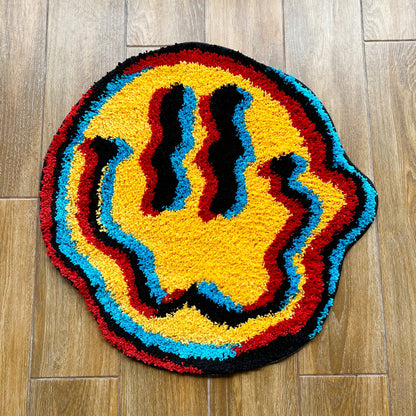 Trippy Smiley Face Rug