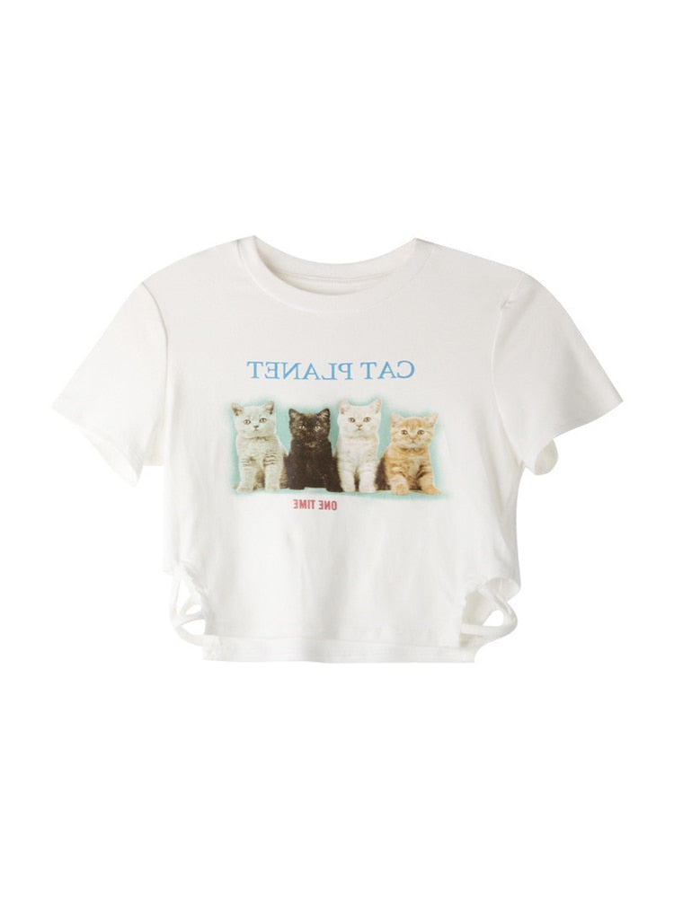 Cat Crop Top – Aesthetic Clothing