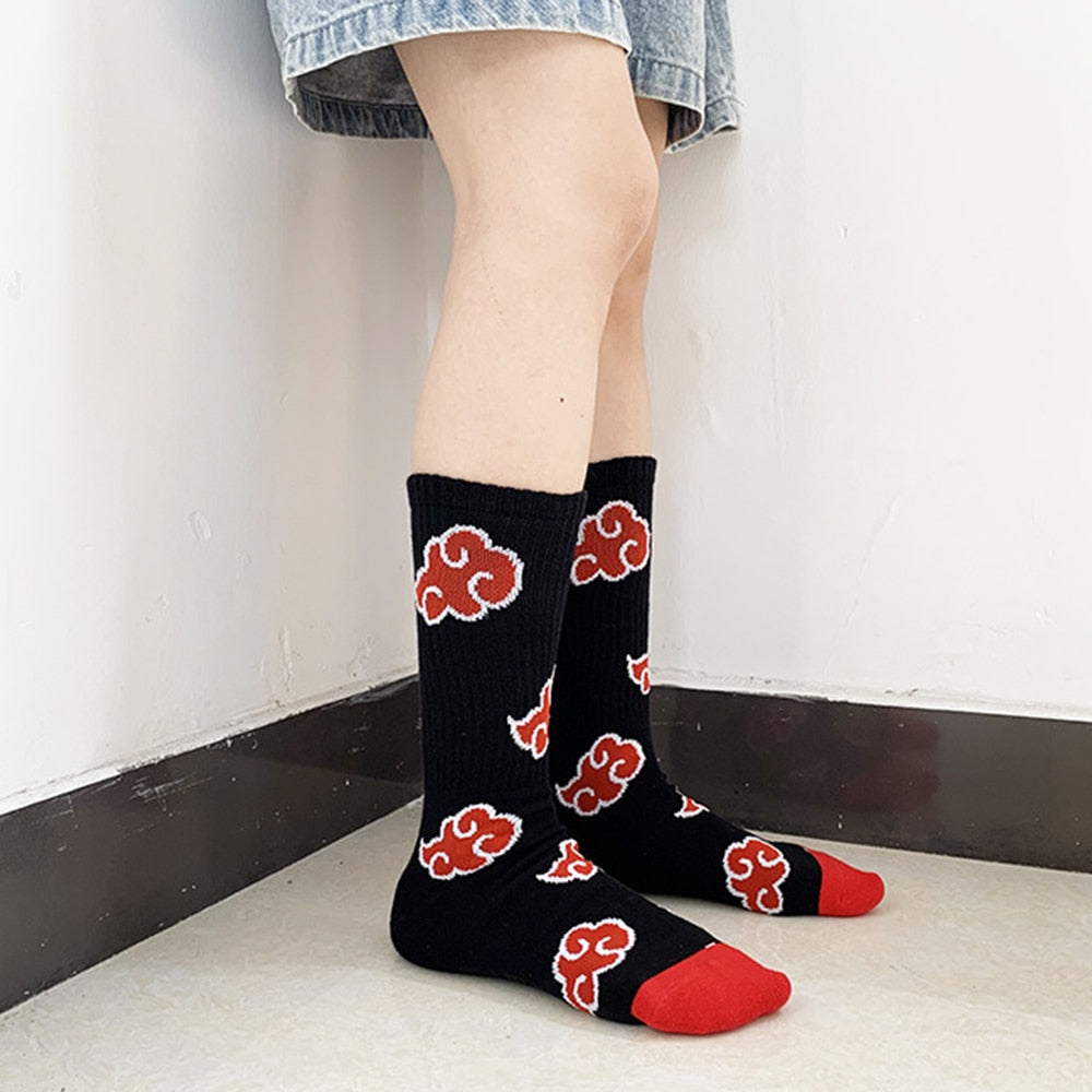 Naruto Akatsuki Red Cloud Socks
