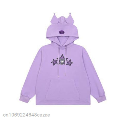 Sanriocore Kuromi Little Devil Hoodie Sweatshirt
