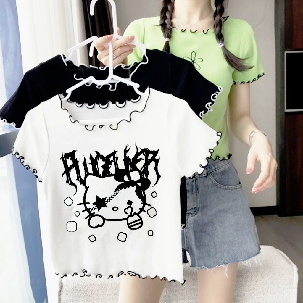 Goth hello outlet kitty shirt