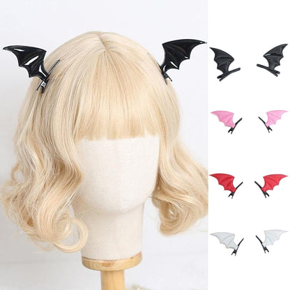 Gothic Bat Wings Hair Clips