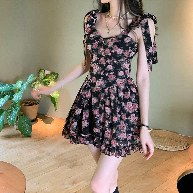 Soft Girl Aesthetic Floral Mini Dress Aesthetics Boutique Soft Girl Aesthetic Floral Mini Dress Aesthetics Boutique
