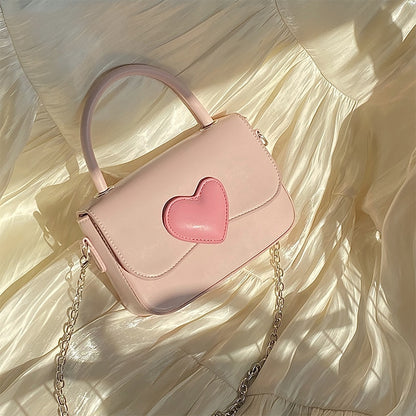 Dollette Kawaii Pink Heart Girly Handbag
